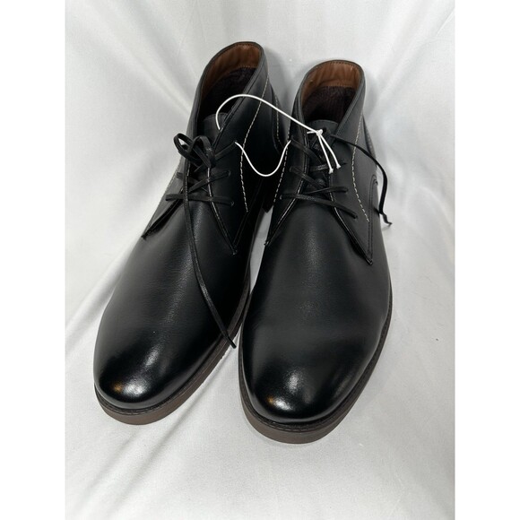 Fairlane Mens Black Shoes Size 12 Derby /Dress/Casual/Work Shoes New Without Box - Picture 5 of 9